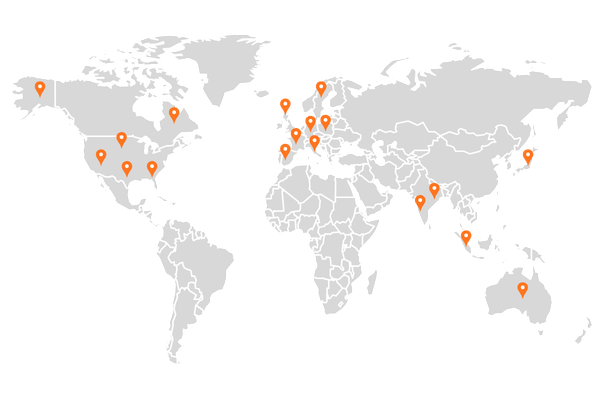Managed Cloud VPS locations across global cloud regions