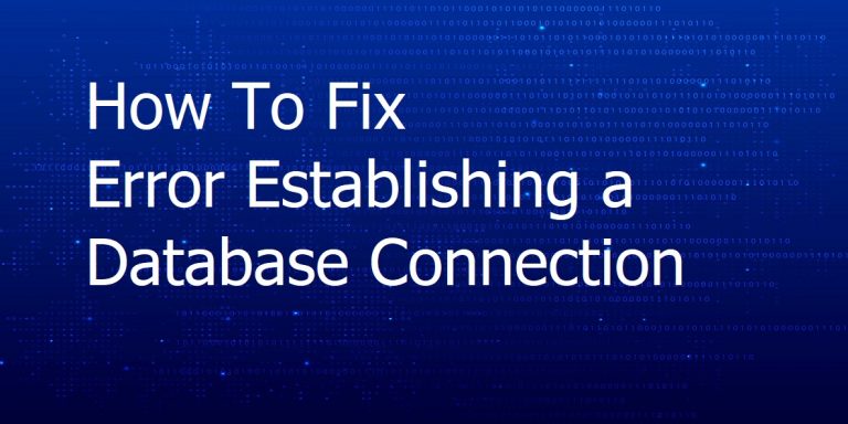 Error Establishing a Database Connection