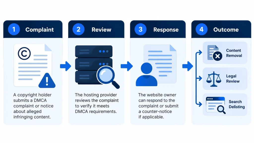 hoe hosting die DMCA-meldingen negeert werkt