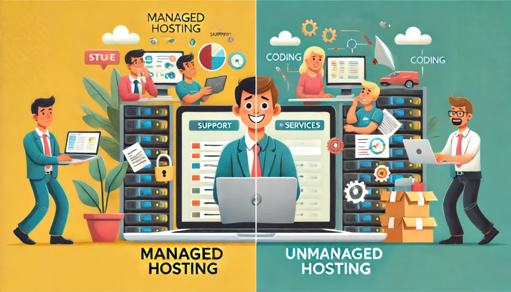 Managed Hosting vs Unmanaged Hosting comparison