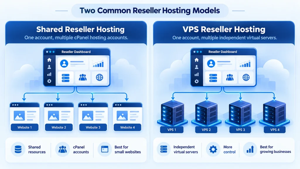 shared reseller hosting vs. vps reseller hosting