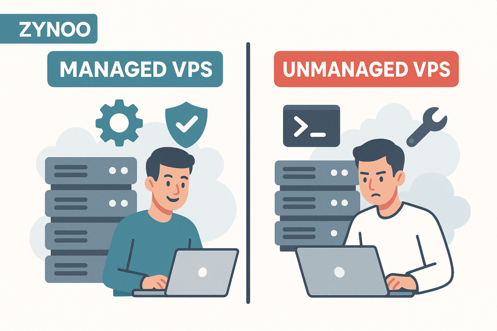 managed vps vs unmanaged vps hosting - zynoo