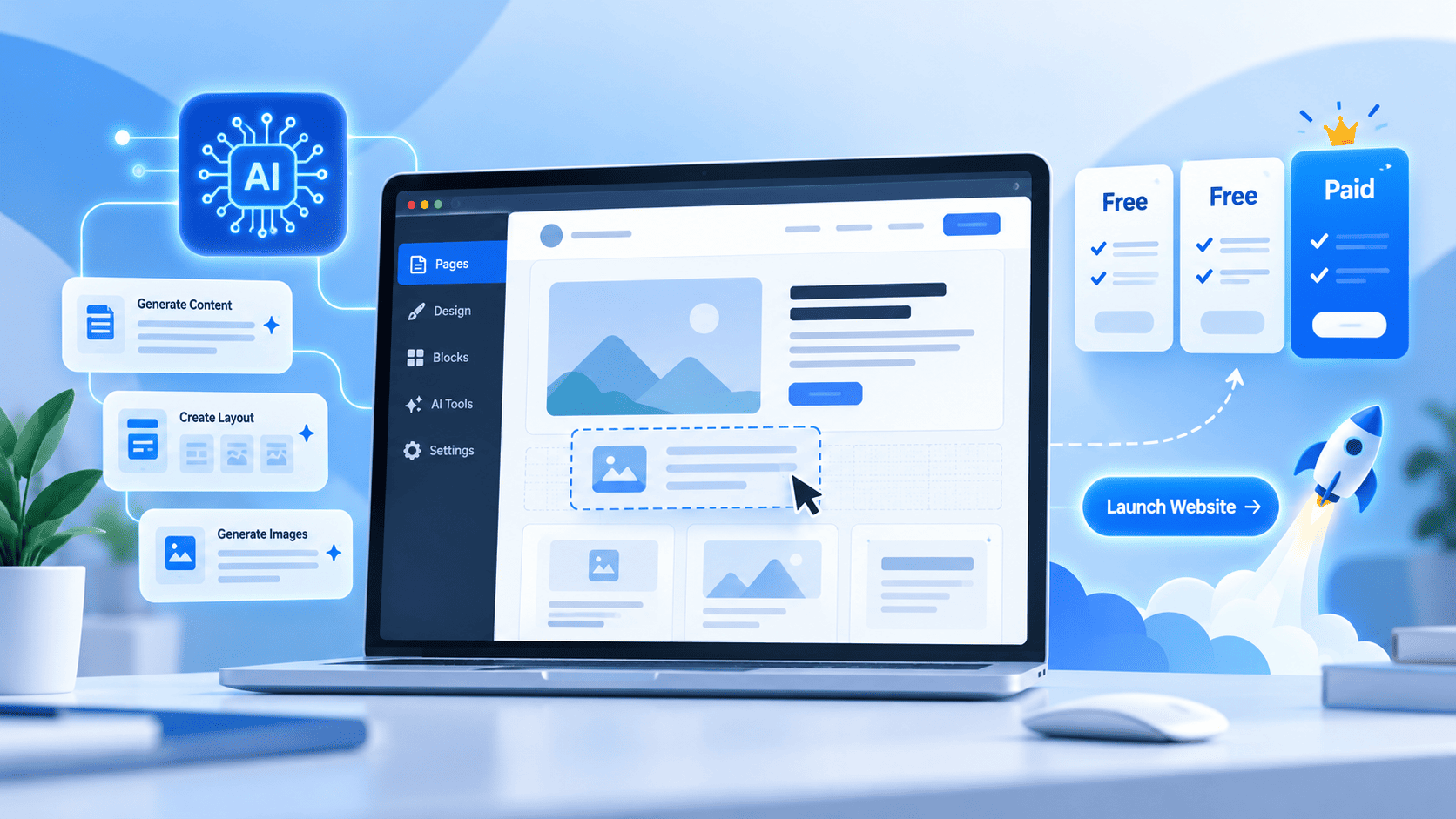 creare un sito web WordPress con l'IA